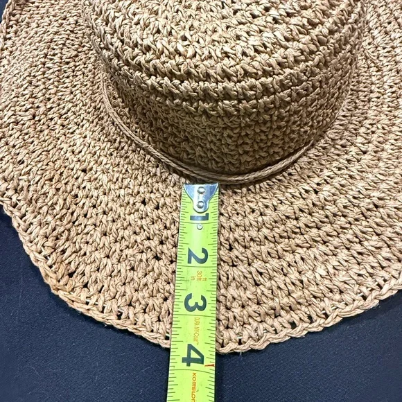 Broner Straw Hat Wide Brim Dark Tan - Picture 4 of 10